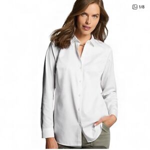 J. Jill The White Collection Button Down White -  Medium